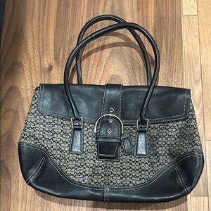 Elegant Black and Gray Designer Tote Bag